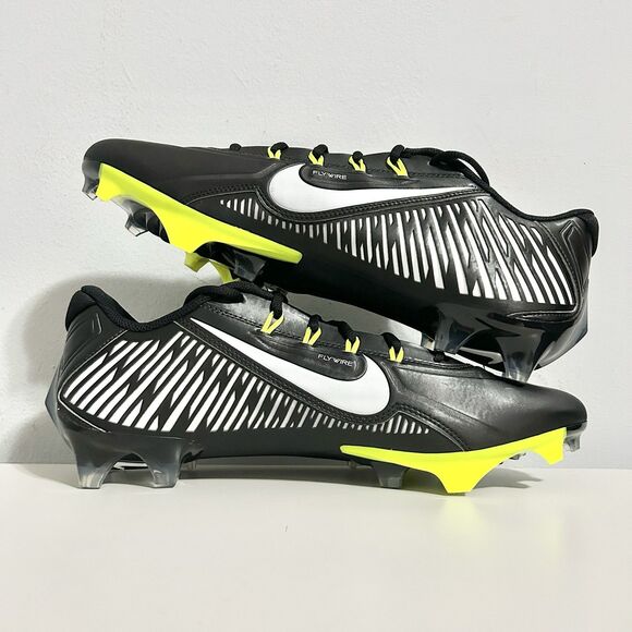 Nike Vapor Edge 360 VC “Black Volt” Men’s Size 14.5 White Football Cleats - Picture 6 of 8